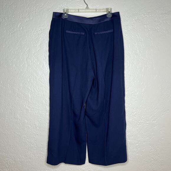 Boden Marlin Wide Leg Pants Women's High Rise Navy Blue Size 10 Regular - Picture 2 of 8